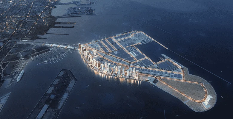 Dubai Maritime City aerial view